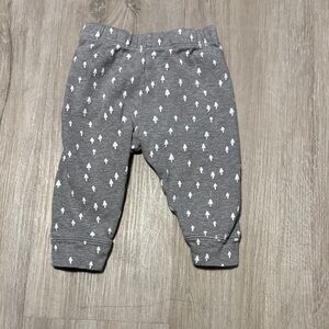 Gray Baby Pants with White Tree Pattern